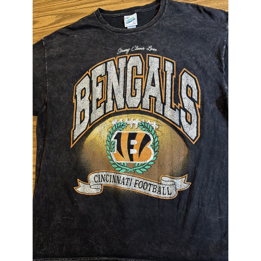 Stoney Clover Lane Cincinnati Bengals Vintage Tee Mens XL Football Black 47